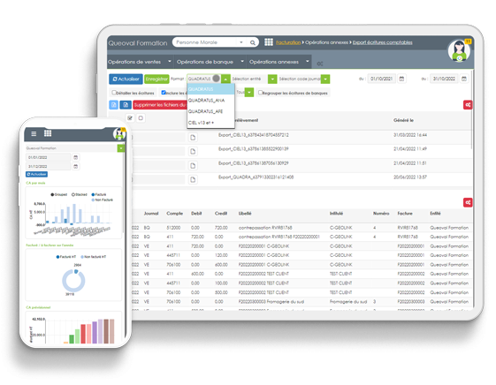 logiciel de gestion import export pour centre de formation