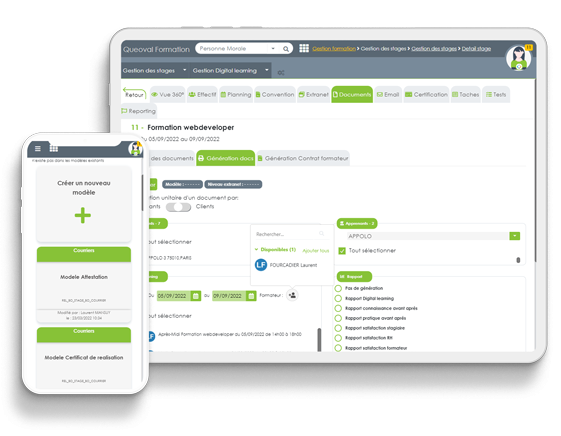 Générez tous les documents nécessaires à vos activités de formation